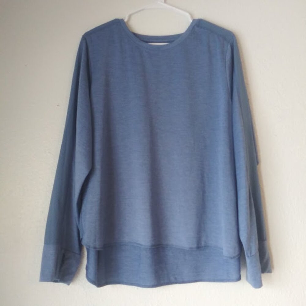 Avia women's size XXXL (22) long sleeve blue shirt